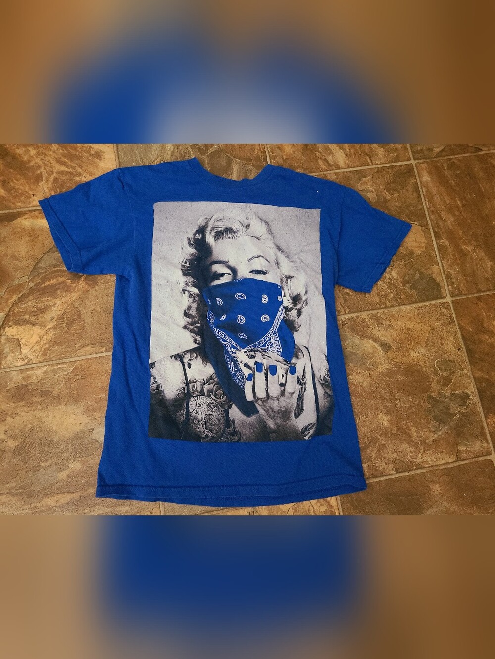 Marilyn MONROE Bandana Print TEE SHIRT